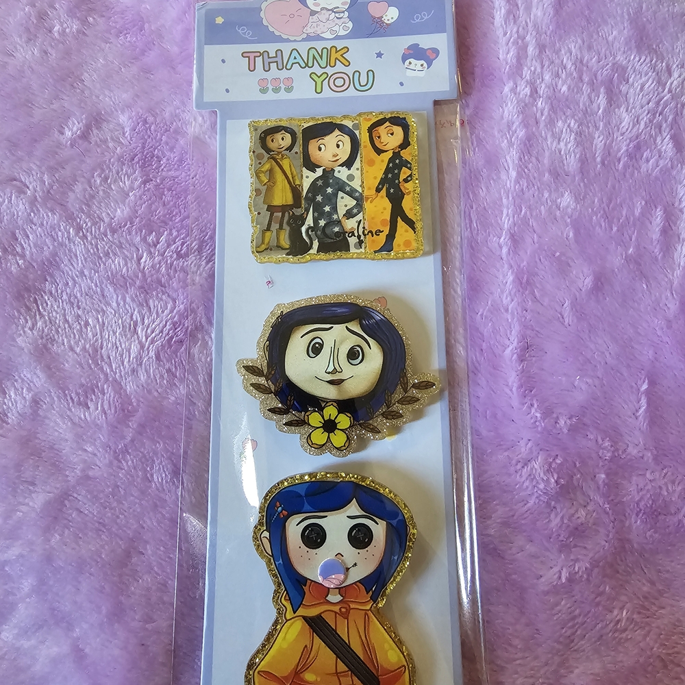Coraline Enamel Pin Set